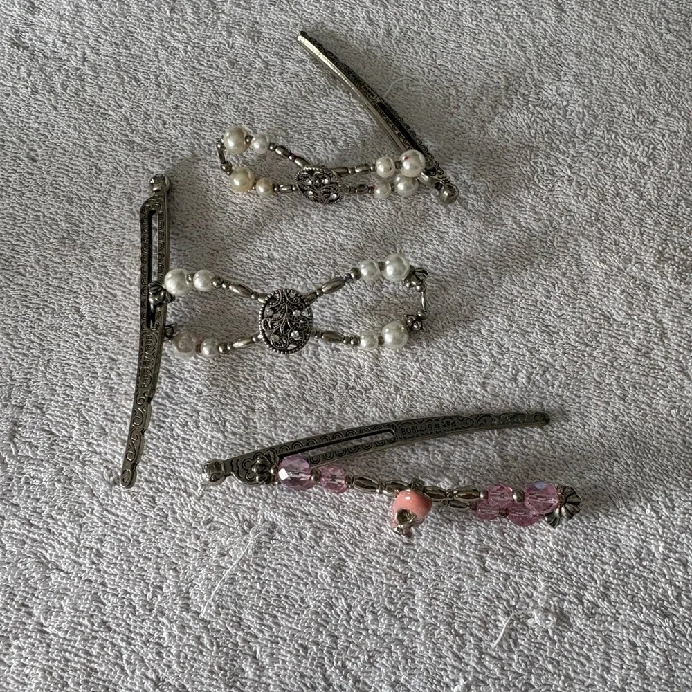 Lila Rose Silver and Pink Hair Accessories